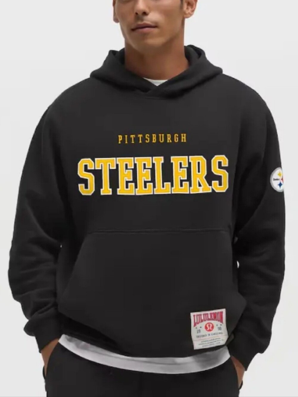 NWT Pittsburgh Steelers Men's Lululemon Steady State Pullover Hoodie - Black, XL